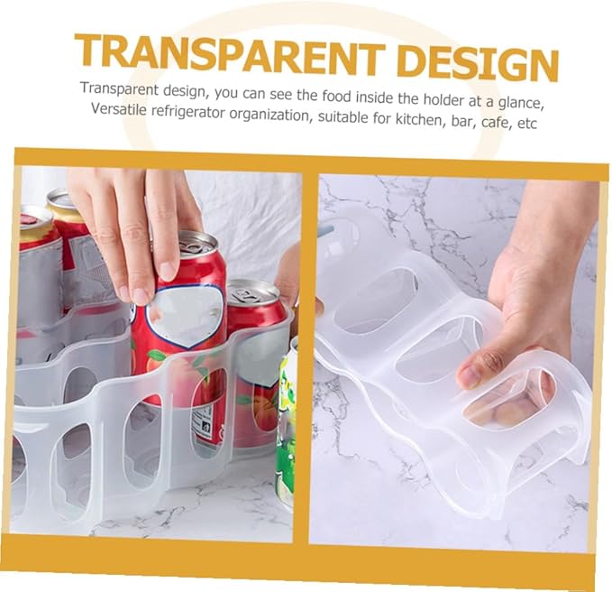 3pcs Drink Can Organizer Versatile Fridge Storage Holders for Beer Soda and Kitchen Cans Design for Easy Organization Kitchen Bar Office Spaces