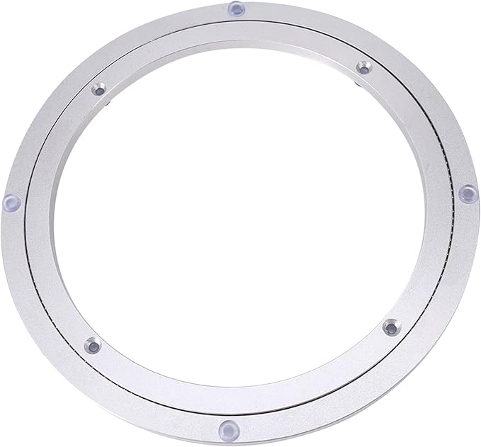 Lazy Susan Bearing, Lazy Susan Hardware Turntable Bearing Lazy Susan Parts Heavy Duty Aluminium Alloy Rotating Bearing Plate Turntable Round Dining Table (10 inches*H8.5MM)