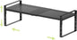 Expandable Shoe Rack Heavy-Duty Closet Organizer Adjustable Shelf Stackable Metal Framework for Entryway, Garage,RV,Pantry,Cabinet(Large,1 Pack/Black)
