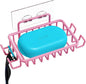 Nieifi Bar Soap Holder for Shower Wall with 4 Hooks, Stainless Steel Adhesive Soap Dish for Bathroom, Pink