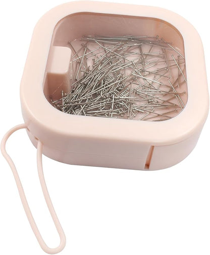 Hitefu Hair Tie Organizer - Small Portable Hair Tie Holder Jewelry Organizer Small Items Storing for Women Baby Teen Girl - Desktop Storage Box Storing Like Floss Sticks, Hair Clips (Pink and White)