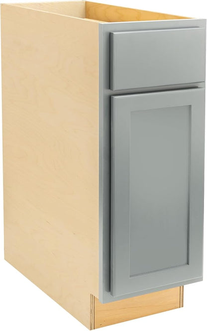 Quicklock RTA (Ready-to-Assemble) | Base Kitchen Cabinets - Shaker Style | Made in America (Magnetic Gray, 15" Wx34.5 Hx24 D Base)