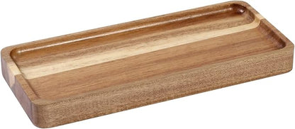 Vanity Tray, Bathroom Tray, Soap Dispenser Tray for Bathroom, Kitchen and Home Decor(Acacia-Medium)