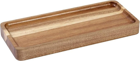 Vanity Tray, Bathroom Tray, Soap Dispenser Tray for Bathroom, Kitchen and Home Decor(Acacia-Medium)