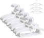 Baby Hangers,20pack White Kids Clothes Hanger, 11-14" Adjustable Infant Hanger, Non-Slip and Children Outfit Bear Hanger for Girl Boy Toddler Kids Child.
