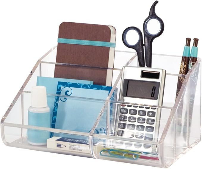 MEKBOK Makeup Organizer - Organize Cosmetics and Beauty Supplies - Acrylic Bathroom Organizers - Clear Plastic Storage Bins For Vanity