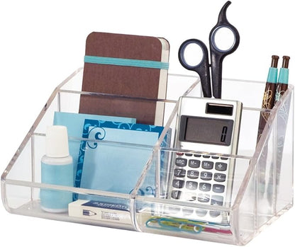 MEKBOK Makeup Organizer - Organize Cosmetics and Beauty Supplies - Acrylic Bathroom Organizers - Clear Plastic Storage Bins For Vanity