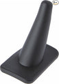 Plymor Black Rubber Ring Finger Display, Single on Rectangular Shaped Base, 1.375" W x 2.25" D x 2.125" H (Pack of 3)