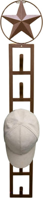 BestGiftEver Wall Mounted Metal Star Baseball Cap Holder Organizer Rack for Baseball Caps, Backpack Storage, Rustic Cap Organizer, Hat Storage Solution for Sports Fans, Dorm Room, and Home Decor