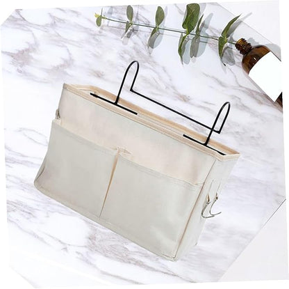 IMIKEYA White Wall Mounted Hanging Storage Bag for Home Practical Organizer for Bedroom Kitchen Living Household Over Door Pouch for Necklaces Keys Phones Shoes and More