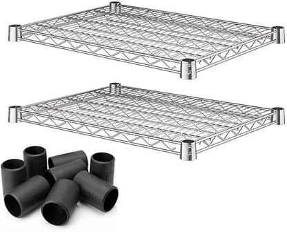 2 Pack Chrome Additional Wire Shelf for 18" x 24" Shelving Units, Replacement Shelves for Wire Rack