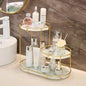 Gold Storage Rack, Bathroom Table Shelf, Perfume Tray, Beautiful Appearance, Super Capacity, Complete Your Daily Storage (QS-20-1) (QS-18)