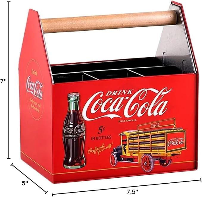 Tin Box Company Large Utensil Caddy, Holds Utensils, Coke 2023