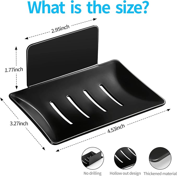 YUZP Soap Holder for Shower with Stainless Steel,Rustproof Soap Saver Sponge Holder for Bathroom,Tub,Kitchen Sink (Black)