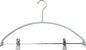 Mawa by Reston Lloyd European Non-Slip Metal Clothing Hanger, Smooth Shoulder Support & Adjustable Pant Clips, 1 Piece, Silver