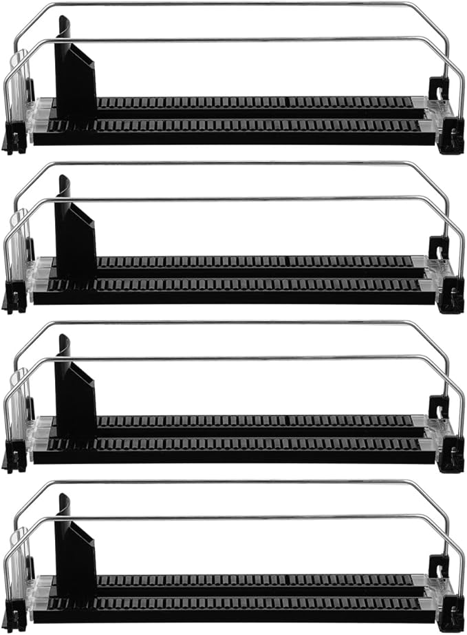 iplusmile 4 Pack Drink Dispenser for Fridge, Self-Pushing Soda Dispenser for Refrigerator, Beverage Bottle Organizer for Pantry Vending Machine Parties (12inch)