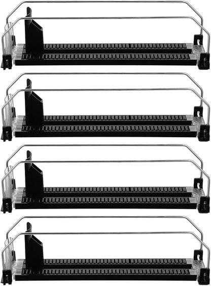 iplusmile 4 Pack Drink Dispenser for Fridge, Self-Pushing Soda Dispenser for Refrigerator, Beverage Bottle Organizer for Pantry Vending Machine Parties (12inch)