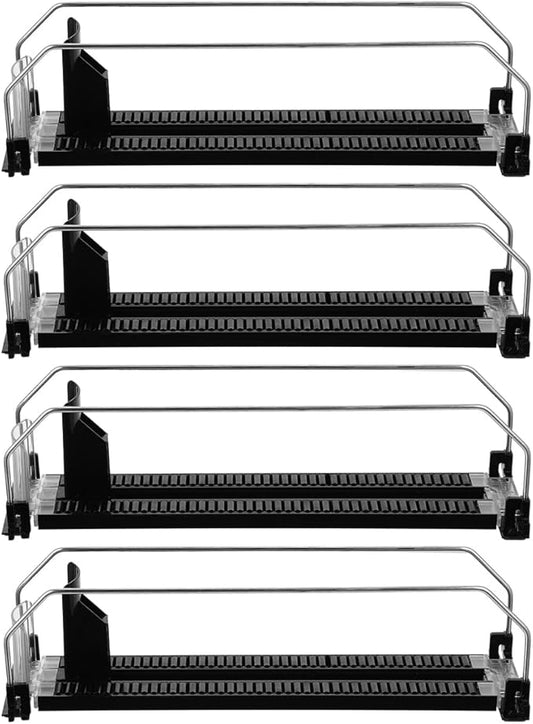 iplusmile 4 Pack Drink Dispenser for Fridge, Self-Pushing Soda Dispenser for Refrigerator, Beverage Bottle Organizer for Pantry Vending Machine Parties (12inch)