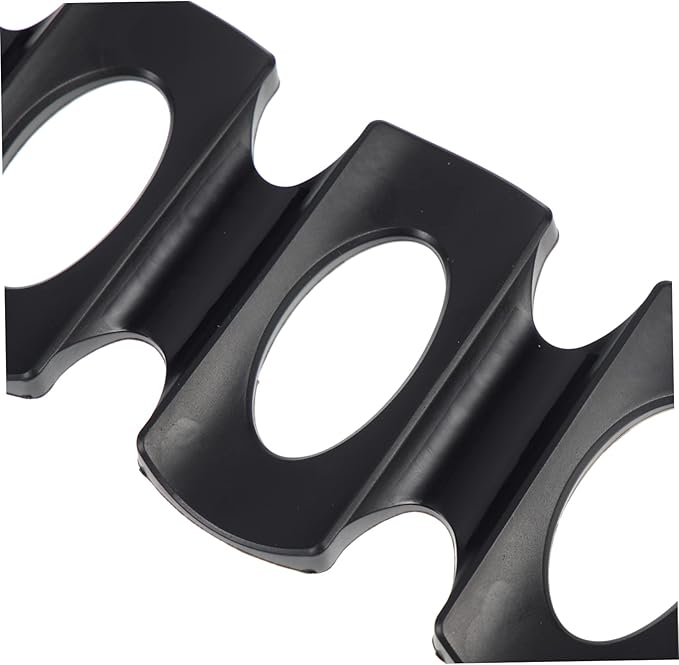 Amosfun 4pcs Refrigerator Beverage Holder Mat for Beer Cans Slip Silicone Organizer for Fridge Space Saving Drink Storage Rack High and Low Temperature Resistant Black