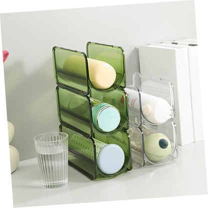 Zerodeko 4pcs Stackable Water Bottle Organizer Rack for Kitchen Cabinets and Stylish Storage for Bottles and Vacuum Containers