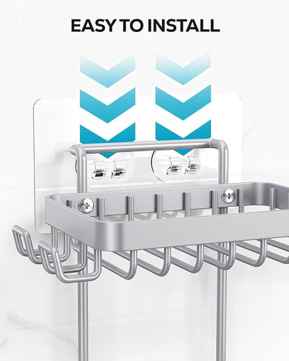 Nieifi Adhesive 2 Tier Bar Soap Holder, Stainless Steel for Shower Wall, Soap Dish for Bathroom, Gray