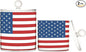 DOMIKING American Usa Flag 2 Pack Bathroom Canisters Cotton Swab Holder Dispenser Plastic Cotton Ball Jar Acrylic Storage Containers for Cotton Ball Cotton Round Pads Cotton Swab