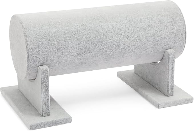 Juvale Velvet Headband Holder Stand - 12.2 x 6.5 x 6.7 Inches, Gray Velvet - Hair Accessories Organizer & Headband Rack - Bracelet Display & Jewelry Stand