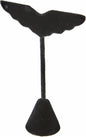 Plymor Black Velvet Wing Shaped, Three Pair Earring Display Stand, 3" W x 1.25" D x 4.75" H