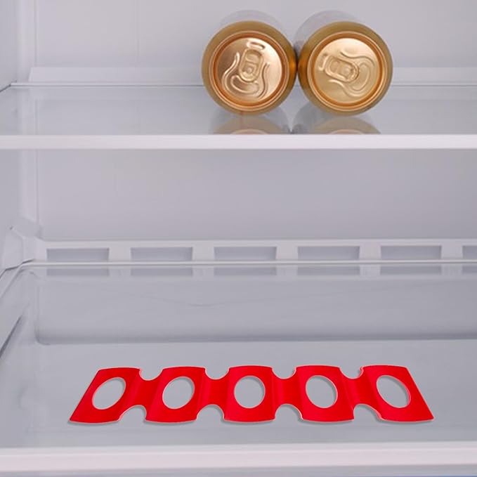 Mobestech 2pcs Can Beverage Storage Soda Can Organizer for Refrigerator Can Beverage Beer Rack Silicone Can Mat Beer Can Holder Drink Organizer Mat Drink Dispenser Tableware Desktop