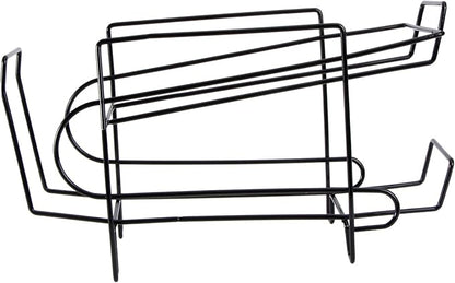PRETYZOOM 1pc Rolling Drink Storage Rack Space-saving Beverage Holder for Refrigerator Dual-layer Canning Organizer Black for Kitchen and Pantry Organization
