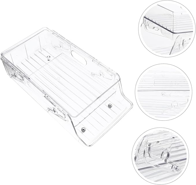 Double Layer Lift Drink Rack Fridge Dispenser for Canned Organizers Beverage Can Storage Holder