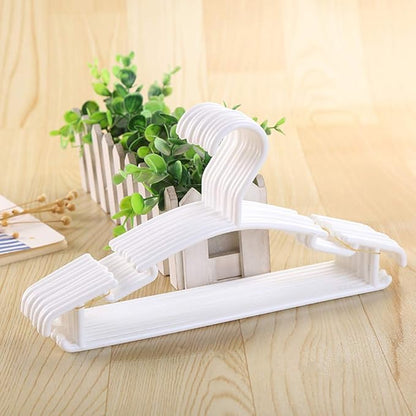 YYaaloa 30pcs Kids Plastic Hangers, White, 1inch Hooks, Ideal for Baby and Toddler Clothes, Heavy Duty and Durable