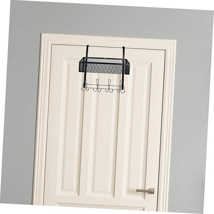 PRETYZOOM Door Organizer with Hooks Multi-Tier Storage Rack for Bathroom and Kitchen Waterproof Mesh Hanging Basket Easy Installation Fits Most Doors