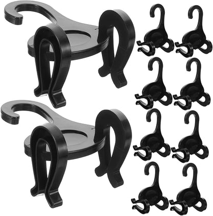 PRETYZOOM 50pcs Shoes Organizer Double Slots Hangers for Sports Shoes Space Saving Hanging Hooks for Home