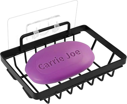 Carrie Joe Soap Dish Holder No Drilling 304 Rustproof Stainless Steel Wall Mounted Soap Holder Tray Bar Sponge Holder for Bathroom & Kitchen