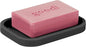 iDesign Silicone Soap Dish for Bar Soap or Scrub Brush - Ideal for Kitchen or Bathroom - Black