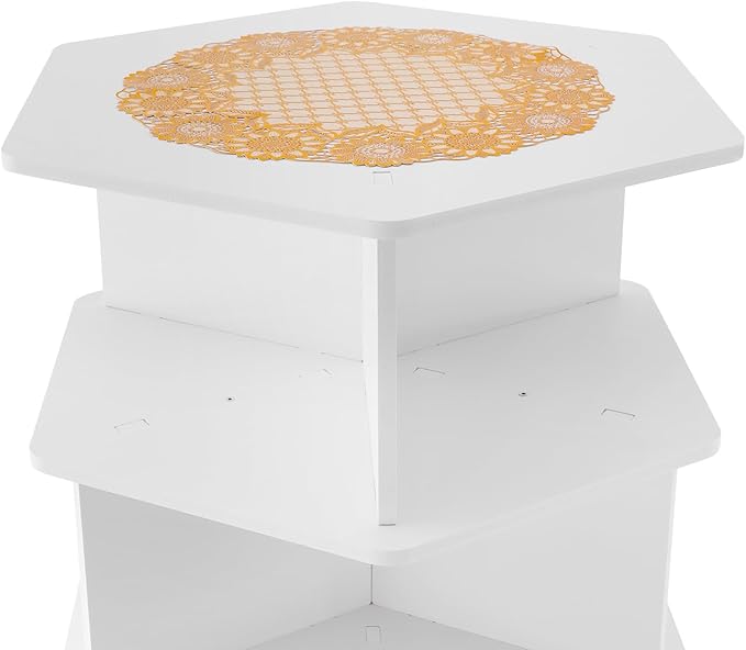 7-Tier Rotating Shoe Rack, 360° Spinning PVC Shoe Organizer with Hexagon Base, Free Standing Space Saving Design for Entryway, Cloakroom, Bedroom