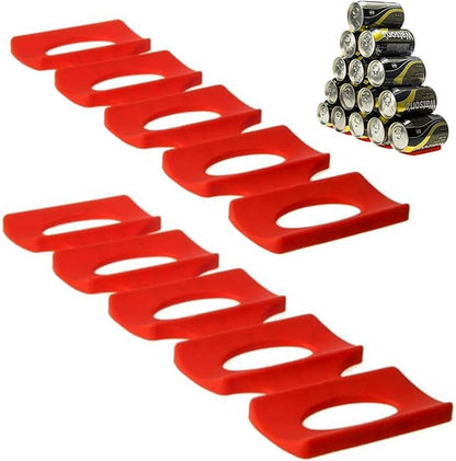 Bottle and Can Easy Stacker - Beer Bottles Stacker - Perfect Kitchen Cabinet and Fridge Storage Rack - Wine Bottles Holder - Fridge Monkey Mat 2 Pack