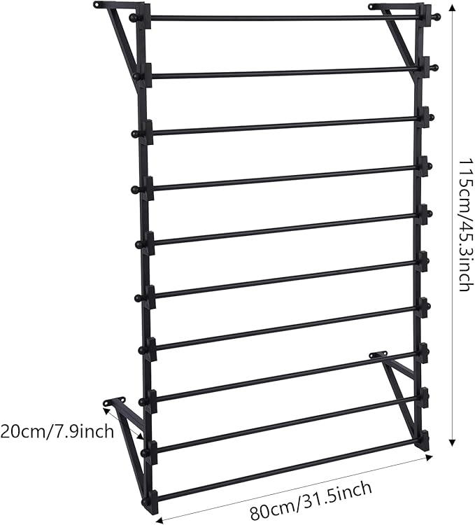 Wall Mounted Scarf Display Rack 10 Layer Wall Wrapping Paper Ribbon Organizer Retail Display Scarf Rack Scarf Tie Belt Towel Rack for Retail Shops, Workspaces