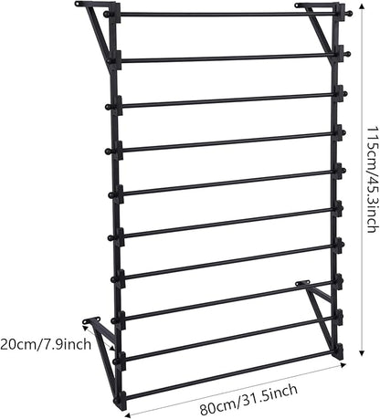 Wall Mounted Scarf Display Rack 10 Layer Wall Wrapping Paper Ribbon Organizer Retail Display Scarf Rack Scarf Tie Belt Towel Rack for Retail Shops, Workspaces