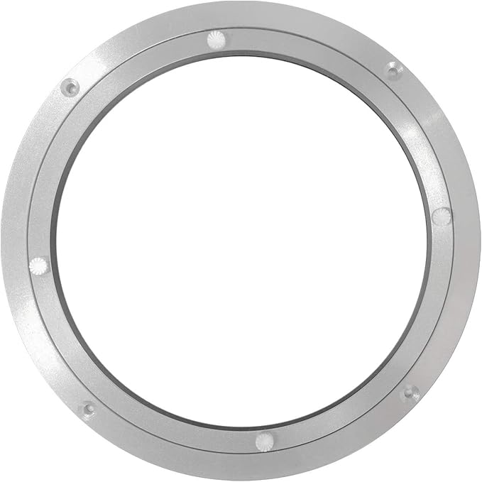 Aluminium Alloy Turntable Bearing Heavy Duty Lazy Susan Metal Rotating Hardware Turntable Bearing Ring Base Only (10 inch)