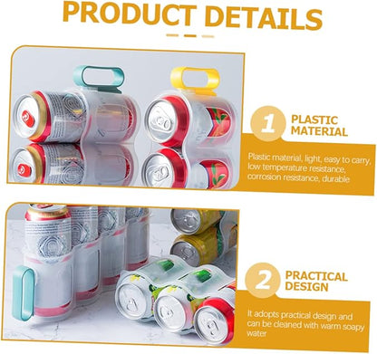3pcs Dorm Fridge Soda Rack Can Dispenser for Pantry Versatile Fridge Beverage Holder Random Color