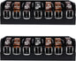GTI Belt Organizer,2pcs 7 Compartments Belt Organizer for Closet and Drawer, Bamboo Display Case for Tie and Belt, Belt Storage Organizer for Men Women (Black)