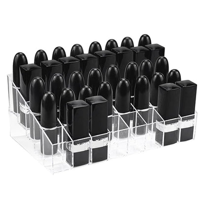 Hedume 2 Pack Lipstick & Makeup Organizer, 40 Slot Acrylic Cosmetic Display Case for Lipstick, Brushes, Bottles