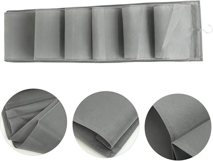 Hemobllo Over Door Hanging Shoe and Underwear Storage Bag Organizer Compartment Non Woven Closet Hanging Organizer for Wardrobes and Door Storage Gray