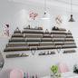 Elegant Wall Mounted Nail Polish Storage Rack Set of 10 Triangular Cosmetic Display Shelves for Essential Oil Bottles, Organize Your Lipsticks and Perfumes in Style at Home or Salon (Black)