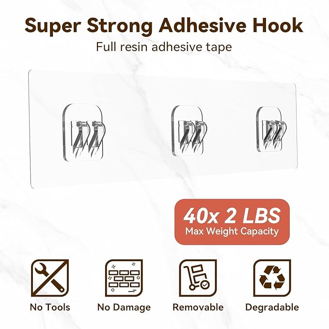 YASONIC Shower Caddy Adhesive 5-Pack, Rustproof Shower Shelves with 24 Hooks, No Drilling Shower Shelf for Inside Shower, Large Capacity Bathroom Organizers and Storage for Dorms & Renters, Black
