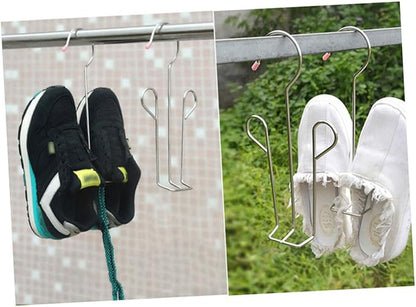 Foldable Shoe Rack Organizer 2pcs Stainless Steel Shoe Drying Rack Hanger Door Hanging Organizer Dry