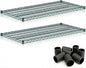 2 Pack Green Additional Wire Shelf for 24"x42" NSF Shelving Units, Replacement Shelves for Wire Rack