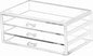Cq acrylic 1 Pack Clear Acrylic Drawer Organizer Countertop,Stackable 3 Drawers Makeup Storage,Cute Cube Make Up Organizer for Dresser Hair Clip,Beauty Product Desk and Bathroom Organizers and Storage